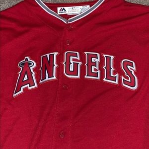 Youth XL Majestic Cool Base Mike Trout Jersey